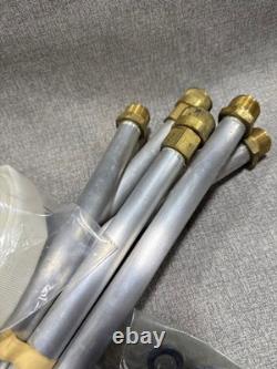 Kit de tuyau d'incendie avec tuyau de 50 pieds, buses en aluminium et adaptateurs en laiton