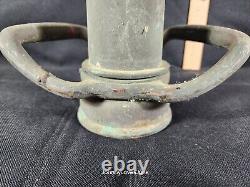 Laiton/Cuivre antique 31 pouces Buse de tuyau d'incendie à deux poignées Non marqué