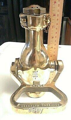 Laiton Poli Vintage Rockwood Sprinkler Co. Brouillard D'eau Nozzlefire Tuyau Marine