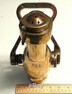 Laiton Poli Vintage Rockwood Sprinkler Co. Brouillard D'eau Nozzlefire Tuyau Marine