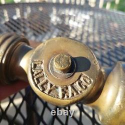 Lally Co. Buse de feu en laiton massif de 9 pouces antique rare collection lourde