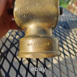 Lally Co. Buse de feu en laiton massif de 9 pouces antique rare collection lourde