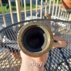 Lally Co. Buse de feu en laiton massif de 9 pouces antique rare collection lourde