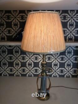 Lampe de table industrielle vintage steampunk en laiton et chrome, rare, avec buse de tuyau d'incendie