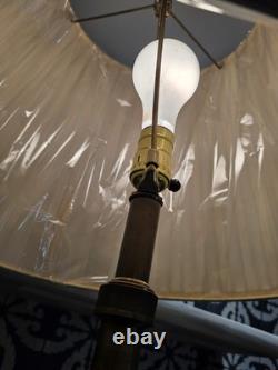 Lampe de table industrielle vintage steampunk en laiton et chrome, rare, avec buse de tuyau d'incendie