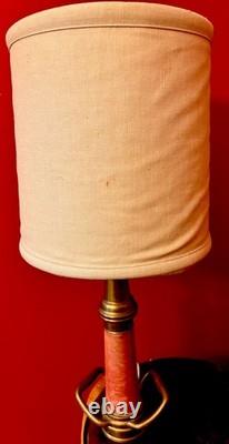 Lampe électrique en laiton vintage transformée à partir d'un jet de tuyau d'incendie