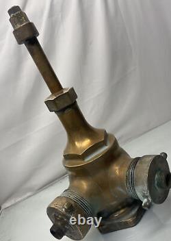 Le plus rare Vintage Greenberg's Sons Solid Brass DOUBLE NOZZLE 300lb Hydrant d'Incendie