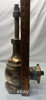 Le plus rare Vintage Greenberg's Sons Solid Brass DOUBLE NOZZLE 300lb Hydrant d'Incendie