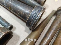 Lot de 12, anciennes buses en laiton Powhatan, 1-1/2 et plus.