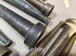 Lot de 12, anciennes buses en laiton Powhatan, 1-1/2 et plus.