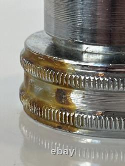 Lot de 2 embouts de tuyau d'incendie FM en métal chromé vintage pour pompiers