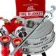 Lot De 2 Tuyaux D&rsquo;incendie De 75 Pieds X 1,5 Pouce &ndash; Ensemble Fire Safe Home De Protection Contre Les Feux De For&ecirc;t Avec Vanne Et Lance D&rsquo;incendie