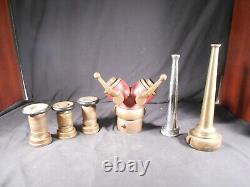 Lot de buses en laiton vintage. Séparateur de hydrant Wooster, buses Powhatan. Agréable