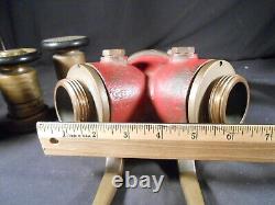 Lot de buses en laiton vintage. Séparateur de hydrant Wooster, buses Powhatan. Agréable