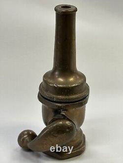 MFD par AJ Morse and Son Inc. Buse de tuyau d'incendie en laiton pour pompier. Extrêmement rare