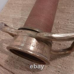 Nozzle de pompier Vintage Underwriters pour tuyau d'incendie fabriqué à Detroit en 1969, fonctionnel