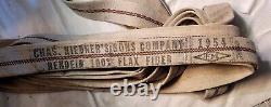 Old Authentic Fire Hose 50 Ft Chas. Niedner's Sons Company 1954 Rendein Flax