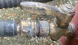 Old Heavy Fire Back Pack Tuyau Pulvérisateur Buse Forestry Suppression Tank Brass