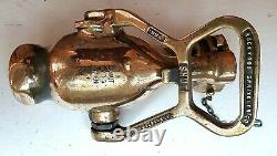 Old Polished Brass Rockwood Sprinkler Co. Buse De Brouillard D'eaufier Hose Navy
