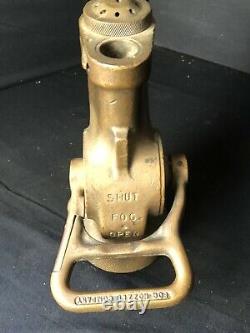 Old Vintage Brass Fog Nozzle Company Fire Supression Stamped Us W- Anchor