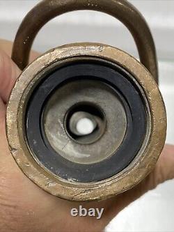Poignée de buse en cuivre massif vintage pour tuyau d'incendie