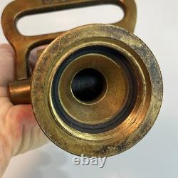 Poignée de joug de buse de tuyau d’incendie vintage en laiton
