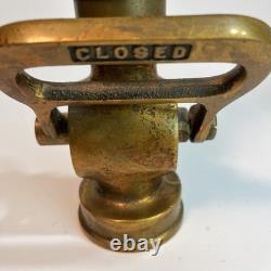 Poignée de joug de buse de tuyau d’incendie vintage en laiton
