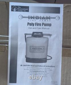 Pompe à incendie Indian 190191, plastique, tuyau de 62 L, lance de 18 po