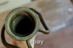 Rare Antique Buse Brass Copper Pipe Fire Hose 30 Service D'incendie Collectible