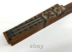 Rare Antique Japanese Edo Water Gun Fire Wooden Tool<br/> 
Rareté antique japonaise Edo pistolet à eau en bois de feu outil