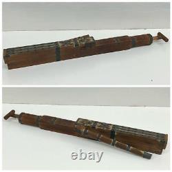 Rare Antique Japanese Edo Water Gun Fire Wooden Tool<br/>Rareté antique japonaise Edo pistolet à eau en bois de feu outil