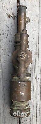 Rare Antique Vintage L'akron Brass Mfg. Co. Boussole Du Tuyau D'incendie