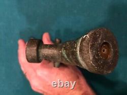 Rare Old Vintage Antique Brass Water Hose Nozzle Fire Gas Pump Farm Tool Garden