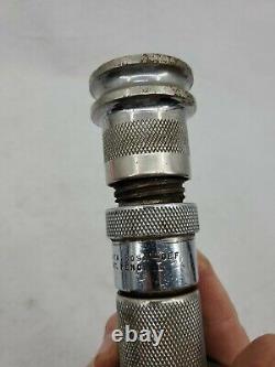Rare Santa Rosa Fire Twist On And Off Silver Tone Chrome Brass Nozzle Patent Pnd