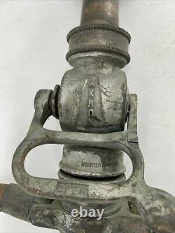 Rare Vintage Akron Buse D'incendie Hose Firefighter Collectible
