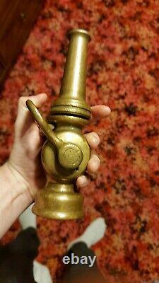 Rare Vintage Antique Brass Lally Fire Truck Buse