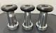 Rare Lot De 3 Embouts De Protection Vintage Pour Lances &agrave; Incendie M. Greenberg En Laiton Chrom&eacute;