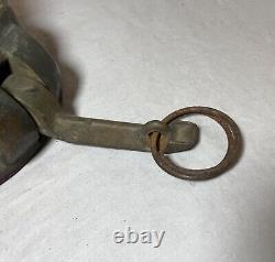 Rarissime antique en laiton PT grande buse de pompier pour tuyau d'incendie avec raccord de colonne montante