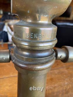SUPERBE Buse de Tuyau d'Incendie en Laiton Massif Ancienne Vintage (CHEF) RARE - Fabriqué aux États-Unis
