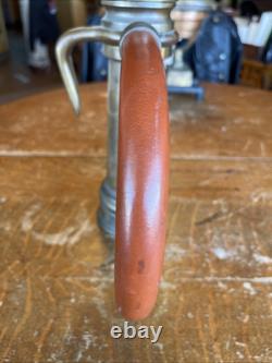 SUPERBE Buse de Tuyau d'Incendie en Laiton Massif Ancienne Vintage (CHEF) RARE - Fabriqué aux États-Unis