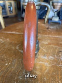 SUPERBE Buse de Tuyau d'Incendie en Laiton Massif Ancienne Vintage (CHEF) RARE - Fabriqué aux États-Unis