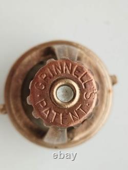 Sprinkleur de feu en laiton Grinnell, usine vintage 1901, États-Unis