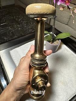 Superbe buse d'incendie en laiton massif ancienne et vintage ALFCO RARE
