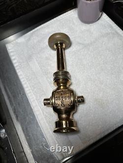 Superbe buse d'incendie en laiton massif ancienne et vintage ALFCO RARE