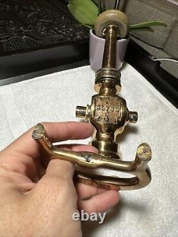 Superbe buse d'incendie en laiton massif ancienne et vintage ALFCO RARE