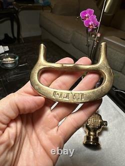 Superbe buse d'incendie en laiton massif ancienne et vintage ALFCO RARE