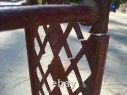 Support de rack de tuyau d'incendie Vintage 1910 de la W. D. Allen Mfg. Co. et tuyau désaffecté