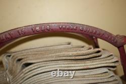 Support de tuyau de pompier en fonte murale J G N Guibert antique de 1884 New York