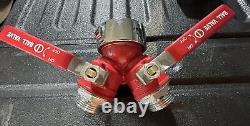 Tuyau d'incendie SplitValve NH x NPSH, laiton, corps de vanne en Y, femelle x mâle, femelle NH