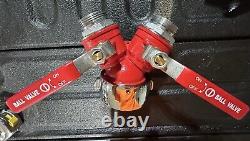 Tuyau d'incendie SplitValve NH x NPSH, laiton, corps de vanne en Y, femelle x mâle, femelle NH